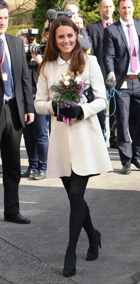 Kate Middleton baby bump Goat coat Child Bereavement UK Visit