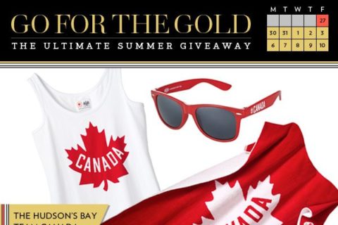 Go for the gold! Enter to win a Team Canada prize pack from The Hudson’s Bay!