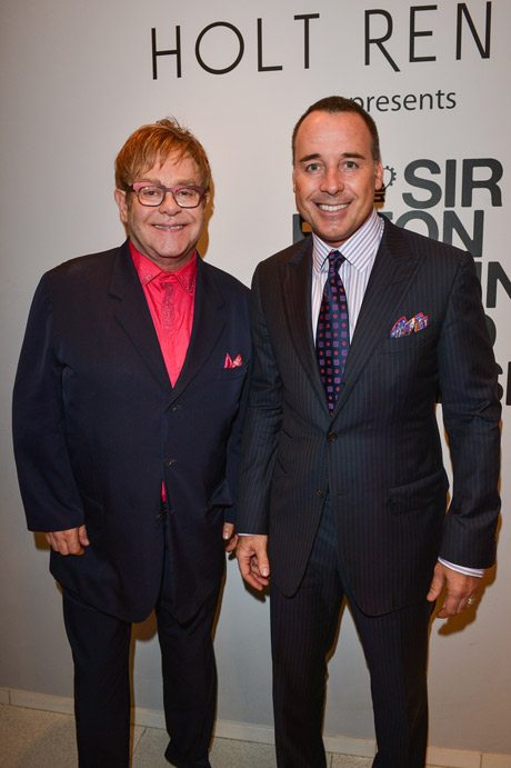 Elton John and David Furnish at Holt Renfrew in Toronto