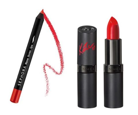 Sephora Collection Nano Lip Liner and Rimmel London Kate Moss Lasting Finish Lipstick