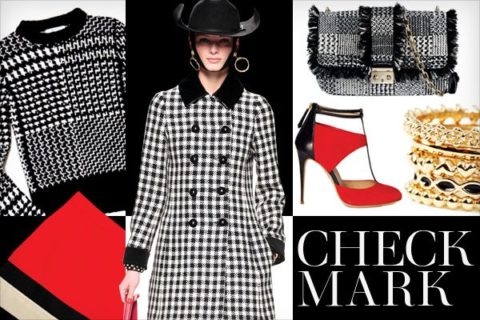The list: Fiery accents set classic black-and-white houndstooth ablaze