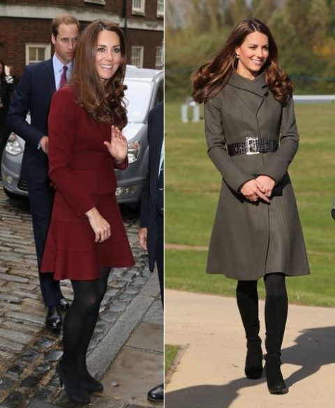 Kate Middleton Reiss coat and Paule Ka skirt and jacket