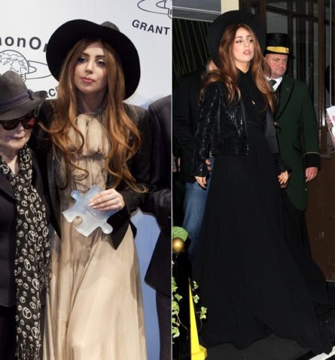 Lady Gaga wears Hedi Slimane Saint Laurent Spring 2013