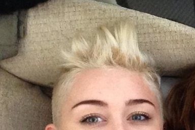 Miley Cyrus shorter hair pixie cut