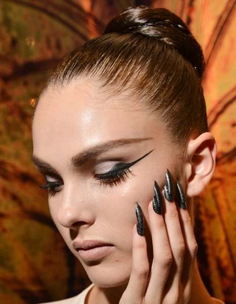 Greta Constantine Spring 2013 backstage beauty hair makeup nails