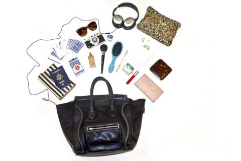 Kristin Ess The Beauty Department inside her purse