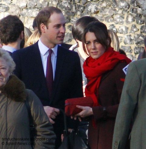 Prince William and Kate Middleton attend Christmas Day services in Berkshire England