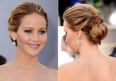 Jennifer Lawrence Oscars 2013 hair makeup nails