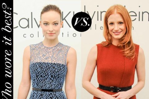 Olivia Wilde Jessica Chastain Calvin Klein Fall 2013 Front Row