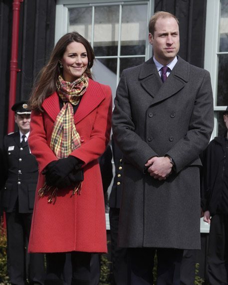 Duchess of Cambridge visits Scotland in Armani