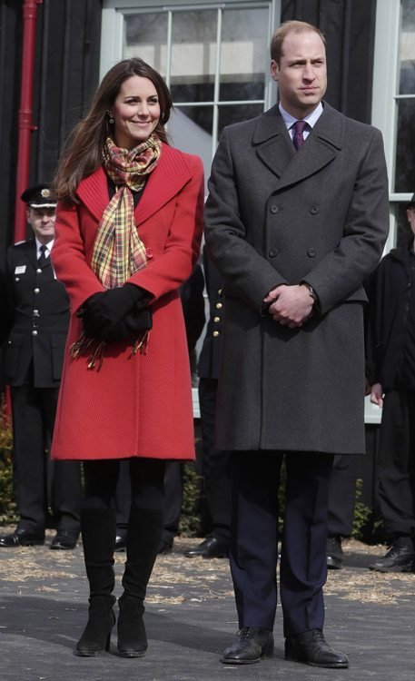 Duchess of Cambridge visits Scotland in Armani