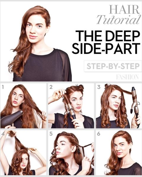 Prom hair tutorial deep side part