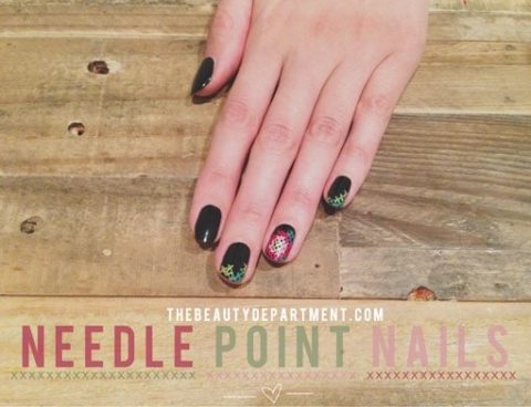nail tutorial prom needlepoint