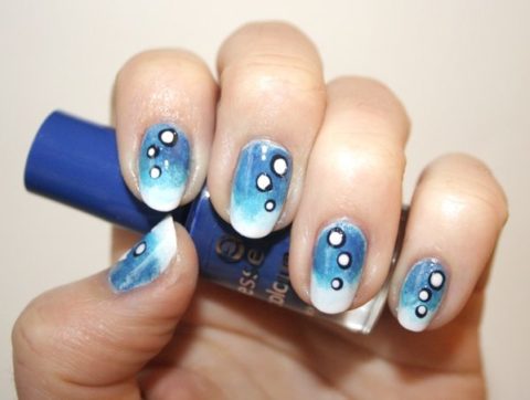 nail tutorial prom under the sea