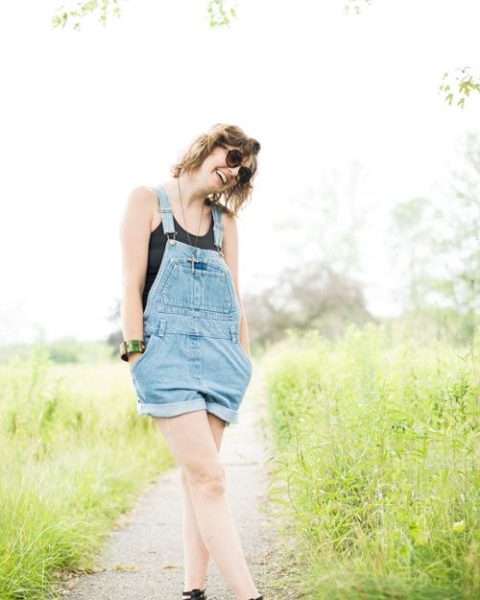 How to Wear Denim Shorts Leah Gust