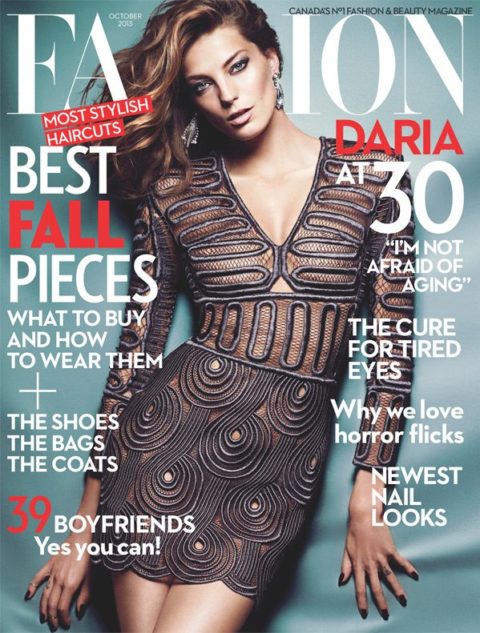 Fashion Magazine October 2013 cover Daria