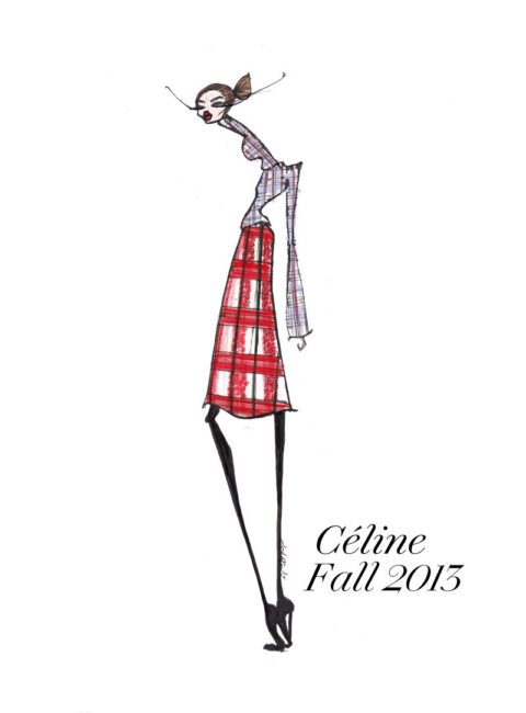 Celine Fall 2013 Illustration Jamie Lee Reardin