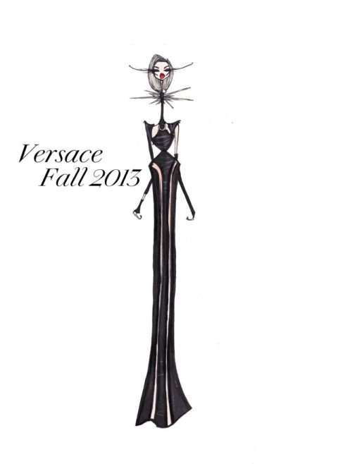 Versace Fall 2013 Illustration Jamie Lee Reardin
