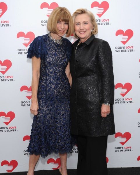 God's Love We Deliver Anna Wintour and Hilary Clinton