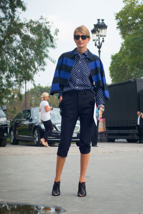 Spring 2014 Trends Blue Street Style Paris Fashion Week