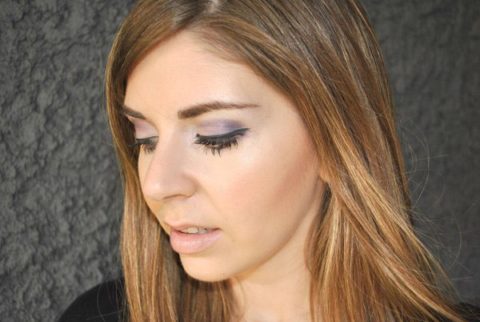 purple makeup Shayna