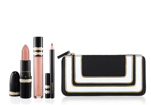 Christmas Gifts for Best Friend M.A.C Stroke of Midnight Lip Look Bag in “Nude”