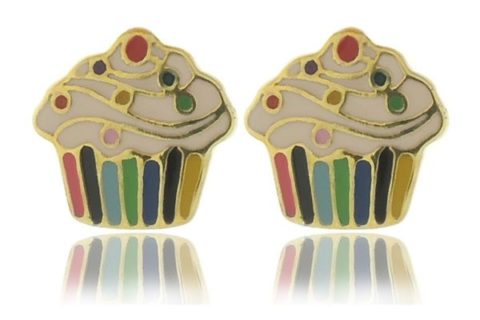 Christmas Gifts for Kids Molly and Emma Enamel Cupcake Earrings