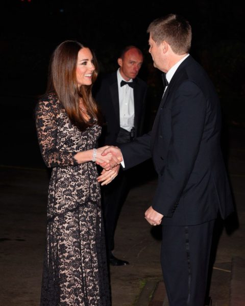 Kate Middleton wears a Temperley London gown to the movies - FASHION Magazine
