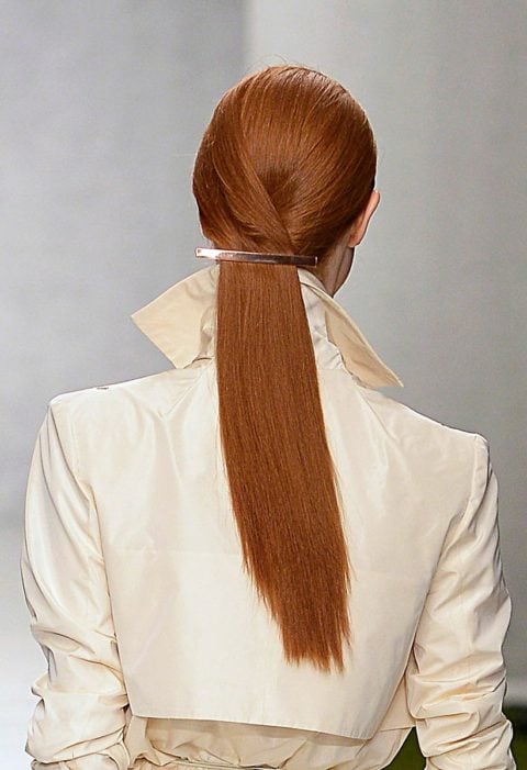 spring beauty 2014 trend low ponytail