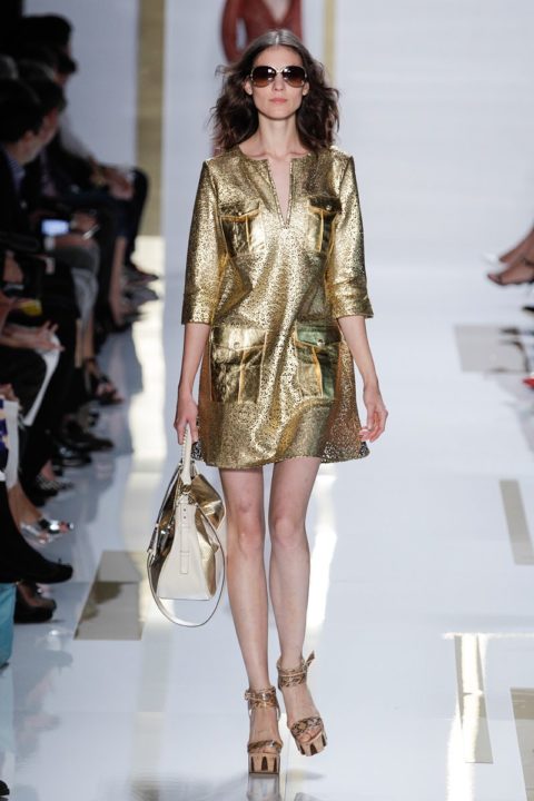 spring fashion 2014 trend metallic Diane Von Furstenberg