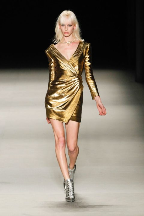 spring fashion 2014 trend metallic Saint Laurent