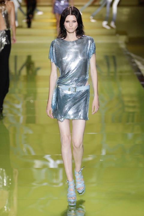 spring fashion 2014 trend metallic Versace
