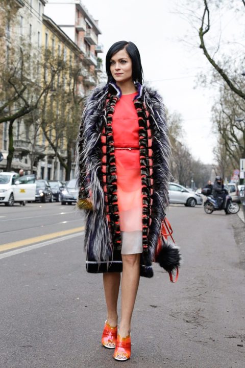 Fall 2014 Trends Red Pink Orange Street Style Milan Fashion Week