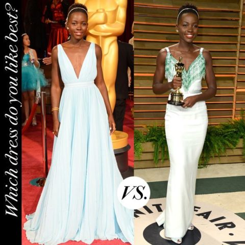 Lupita Nyong'o swaps looks on the red ...