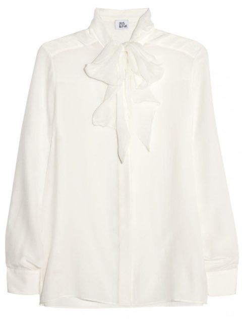 THE OUTNET.COM limited-edition 2014 collection: Iris & Ink ‘Faye’ silk pussy-bow blouse