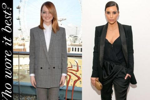 Emma Stone Kim Kardashian Menswear