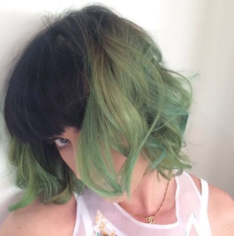 Katy Perry slime green hair