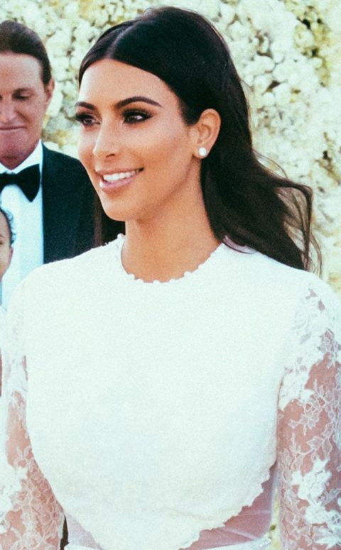 Kim Kardashian celebrity wedding beauty