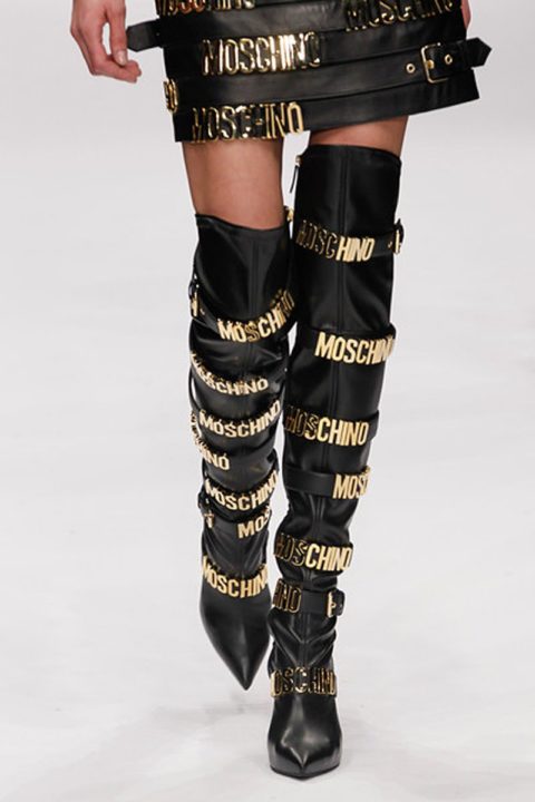 Fall Fashion 2014 Trend Knee High Boots MOSCHINO