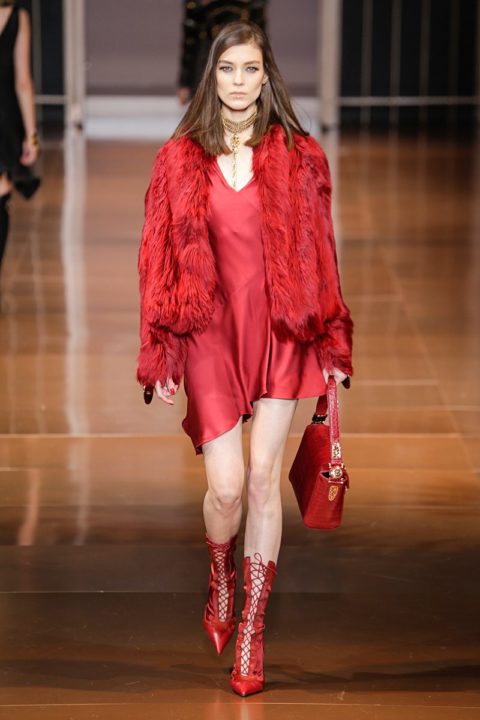 Fall Fashion 2014 Trend Red VERSACE