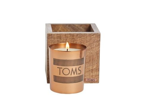 TOMS Target Candle with wood box