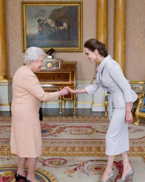 Angelina Jolie Dame Queen Elizabeth II