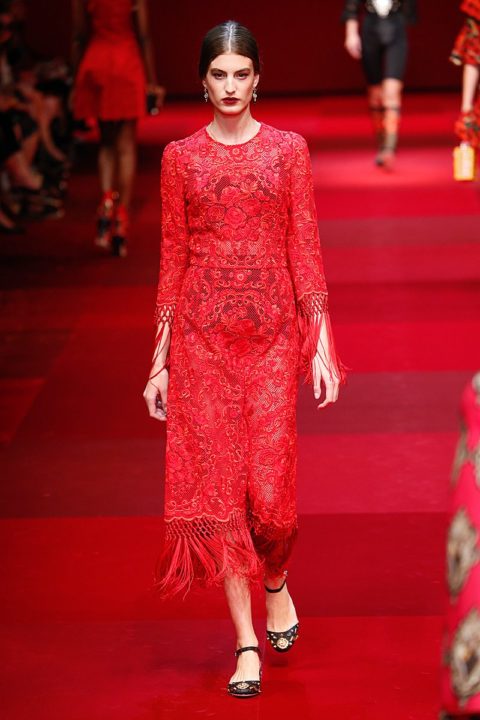 Spring 2015 Top 10 Trends Feather Fringe Dolce and Gabbana