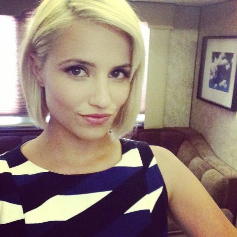celebrity beauty fall transition-dianna agron bleach blonde