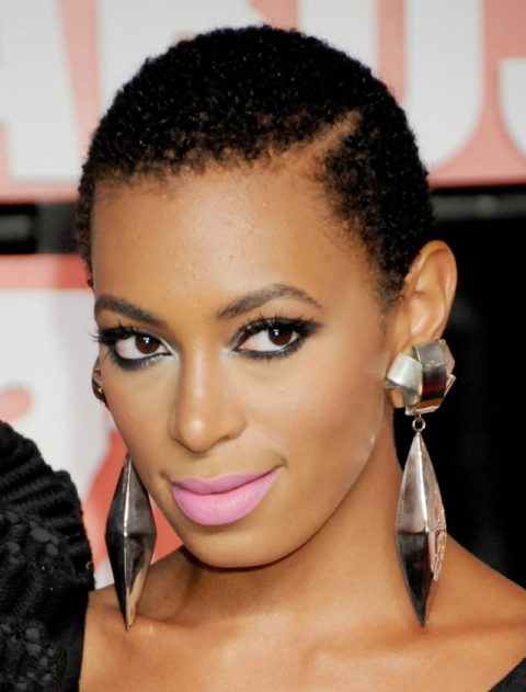 celebrity pink lips solange knowles