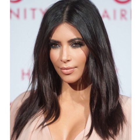 celebrity beauty smoky eye Kim Kardashian