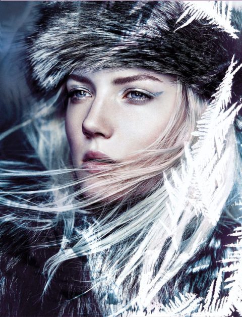 winter beauty photo shoot