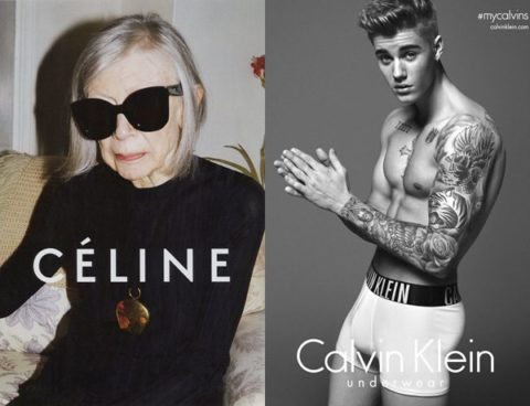 Joan Didion Celine Justin Bieber Calvin Klein