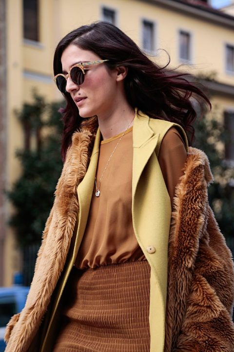 street style milan fashion week fall 2015 furry accessories
