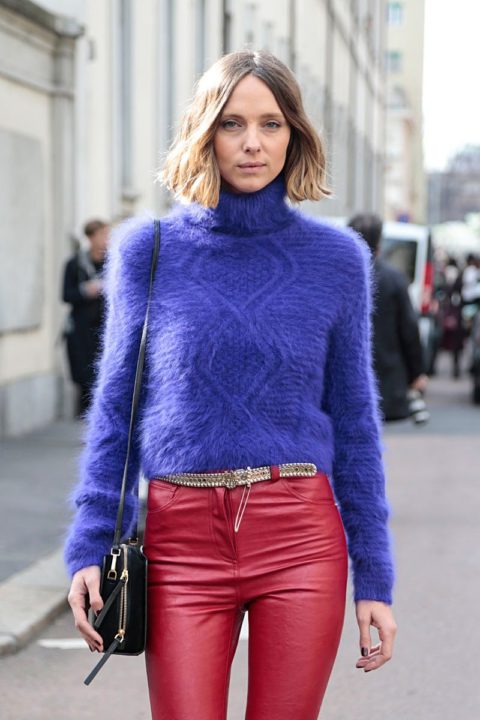 street style milan fashion week fall 2015 furry accessories